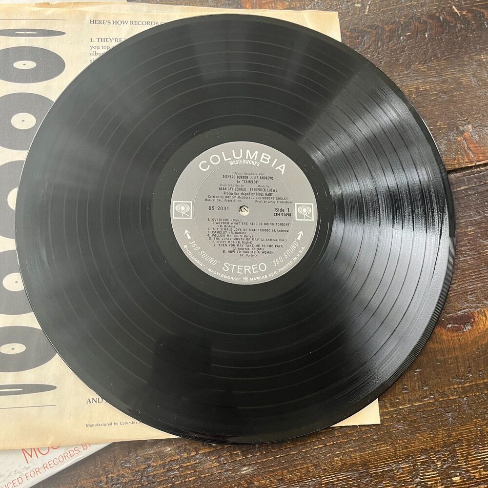 CAMELOT Vinyl LP Record VTG 1967 Original Broadway Cast Recording Burton Andrews - Picture 7 of 9